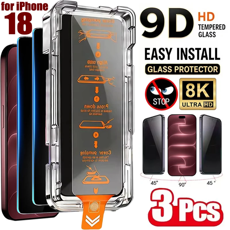 Premium Privacy Tempered Glass Screen Protector with Easy Installation Kit and Dust-Free Anti-Spy Features