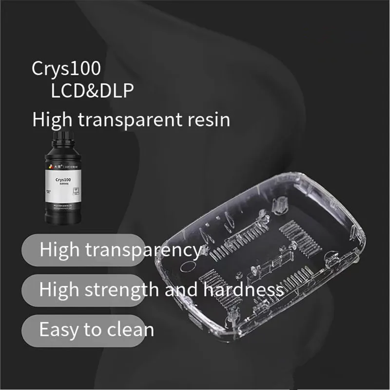 Resina Fotossensível uv Transparente sem Rachaduras Alta Transparência Dureza de Precisão Baixo Odor Baixo Odor Impressão 3d 405nm - Imagem 3
