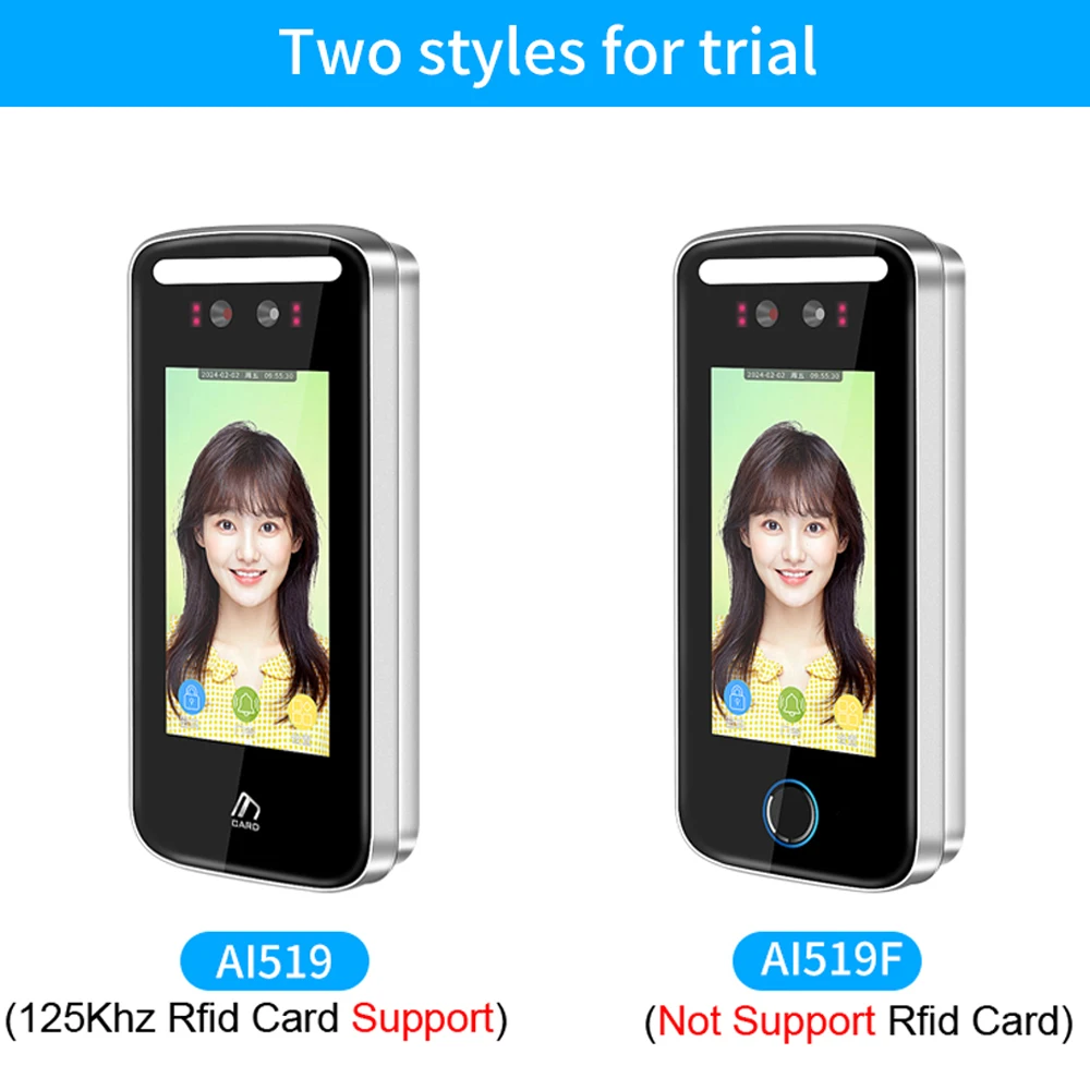 Tuya App Wifi AI Dynamic Face Recognition Reader Attendance Terminal 5000face TC