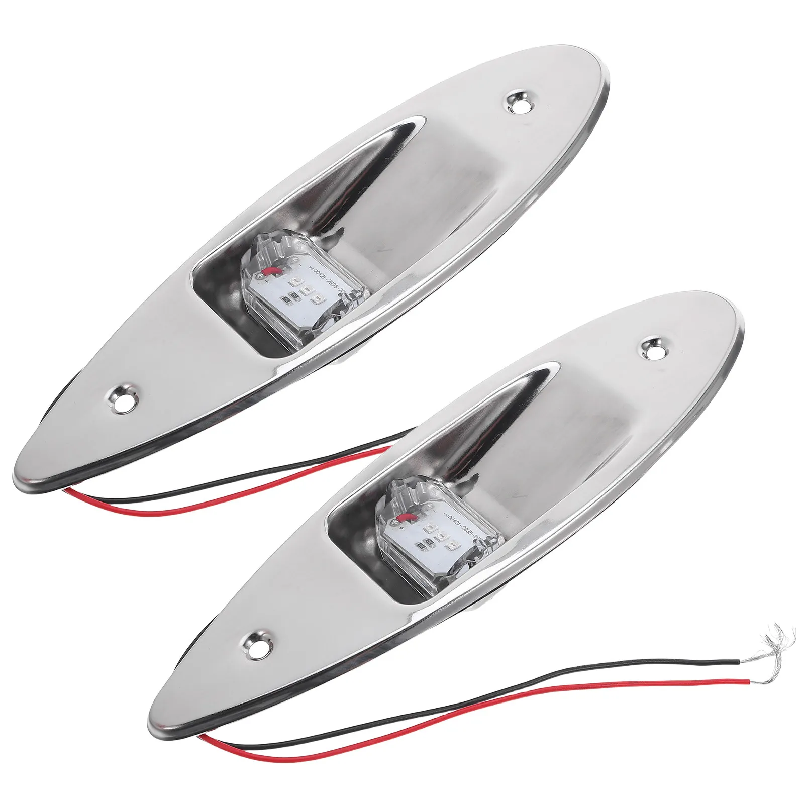 2Pcs 해양 항해등 LED 플러시 마운트 스테인레스 스틸 사이드라이트 소형 보트용 방수 보트 러닝 라이트