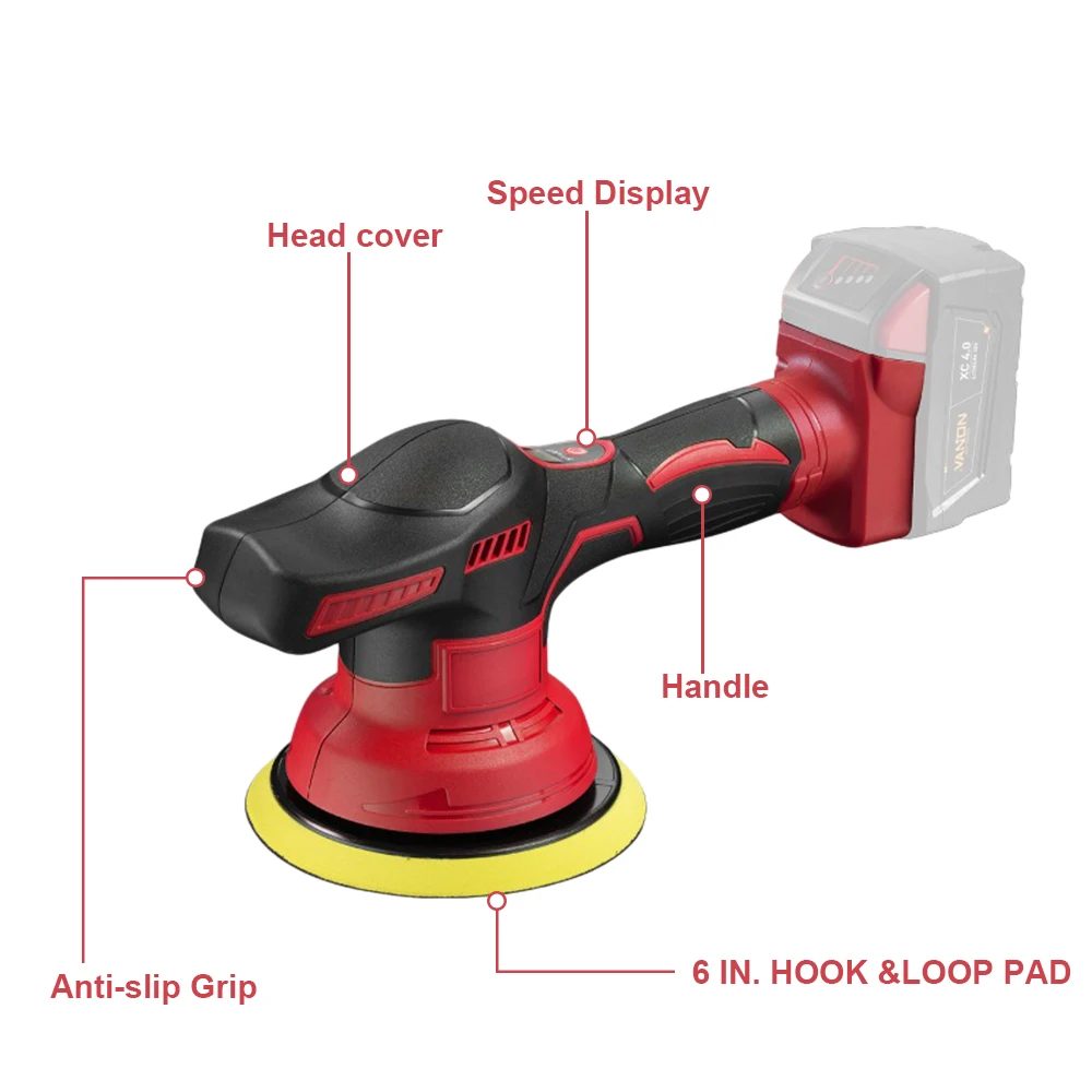 Polishing Machine Cordless Car Polisher Automobile Electric Waxing Repairing Wireless Sander Polish for Milwaukee Makita Battery 2