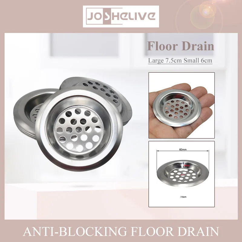 1/2PCS Stainless Steel Clean And Clog-free Sink Highly Recommended High-quality Shower Hair Catcher For Bathroom Drain Clog-free 3