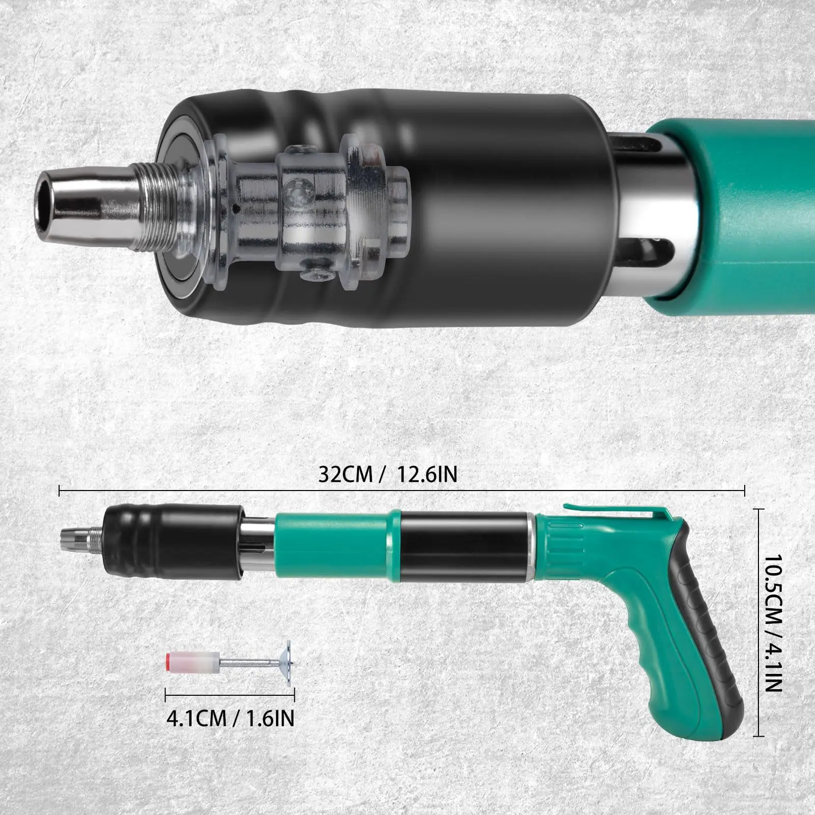 Manual Steel Nail Gun Versatile for Concrete Walls Ceiling Installation Woodwork