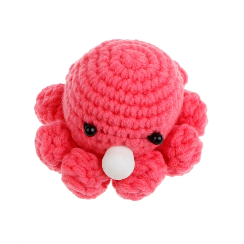 

Anti-Stress Squeezable Toy Blow Bubble Crochet Octopus Decompression Squeeze Toy for Kids Student Sensory Anxiety Toy