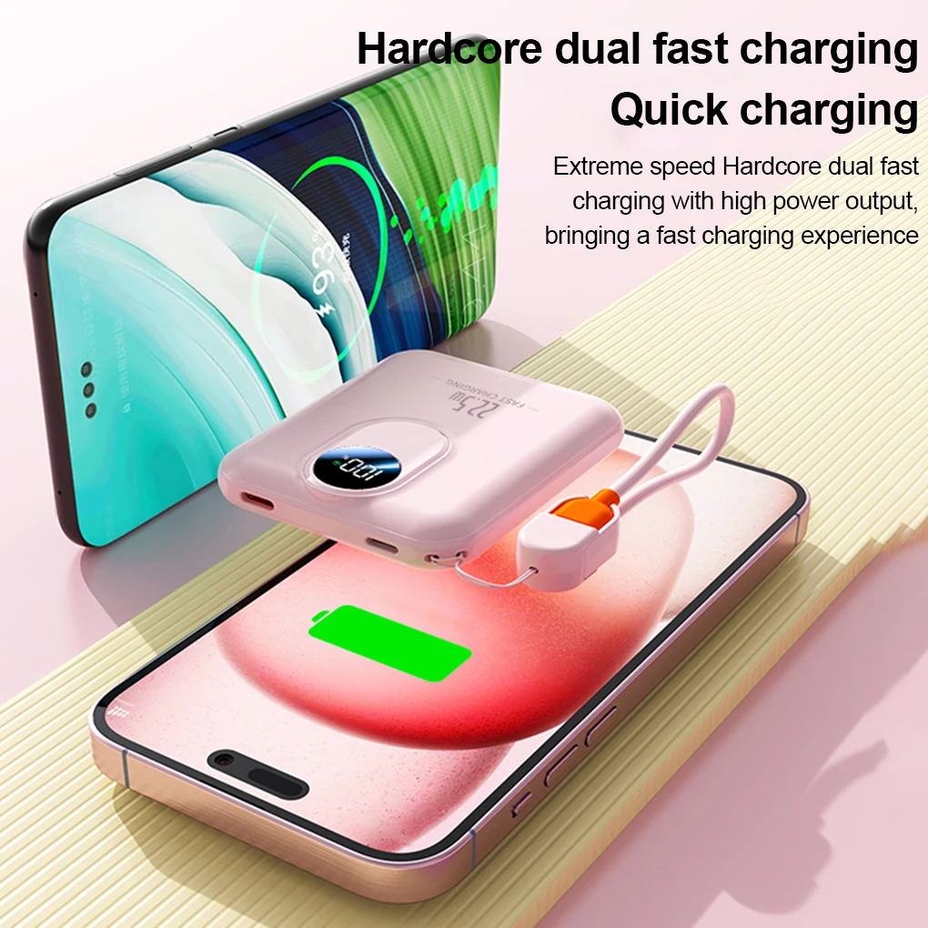 5000mAh Magnetic Wireless Power Bank With LED Digital Display For iPhone Samsung 22.5W Fast Charging Portable PowerBank 6