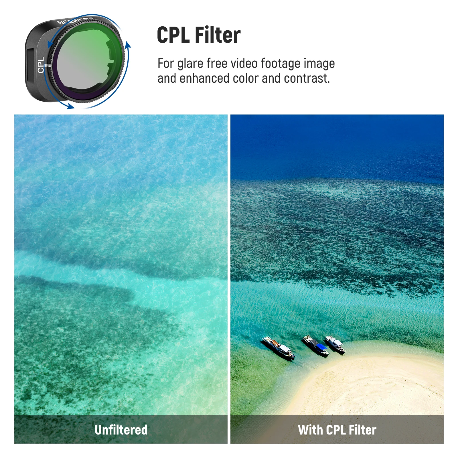 NEEWER Limited Variable ND Filter Kit For DJI Mini 3/Mini 3 Pro 4 pcs ND2-ND32/ND64-ND512 CPL/UV Lens Filte HD Optical Glass 5