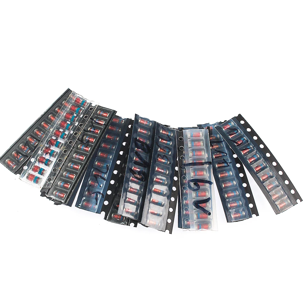 SMD 제너 다이오드 키트, 1W LL41, 3.3V ~ 36V, 13 값 * 10 개 = 130 개, 1W 전압 조정기 다이오드 팩  모듬 키트, 4.7V 5.1V 6.8V 7.5V - AliExpress