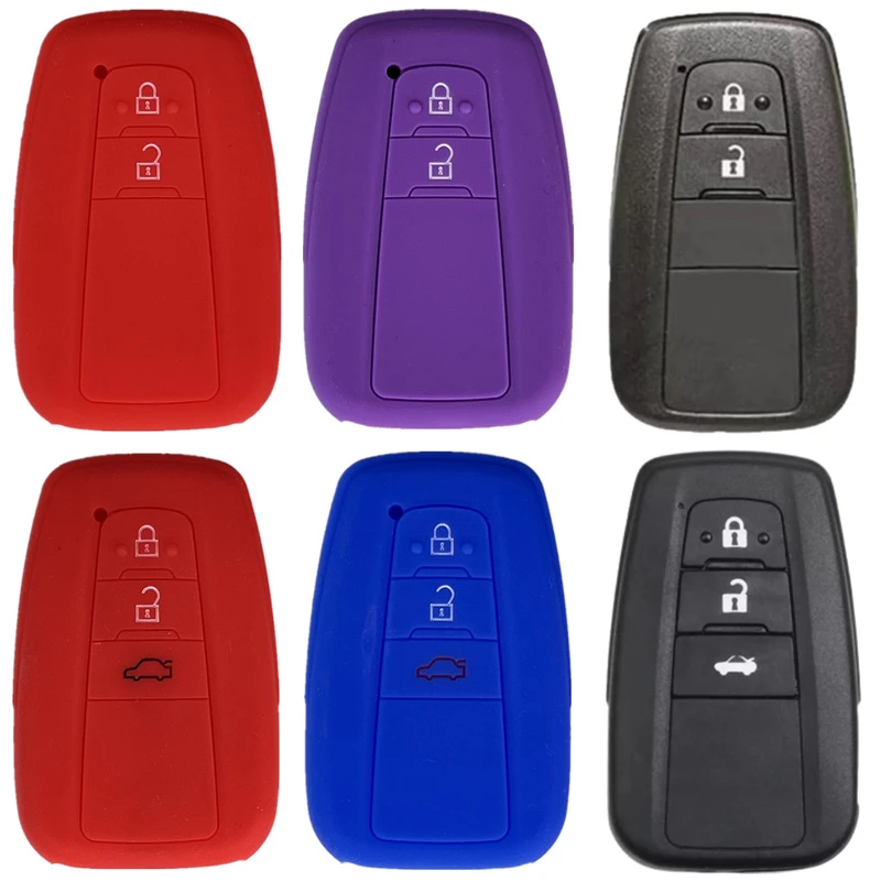 Silicone Car Key Case For Toyota Corolla Rav4 Camry 70 CHR Prado 150