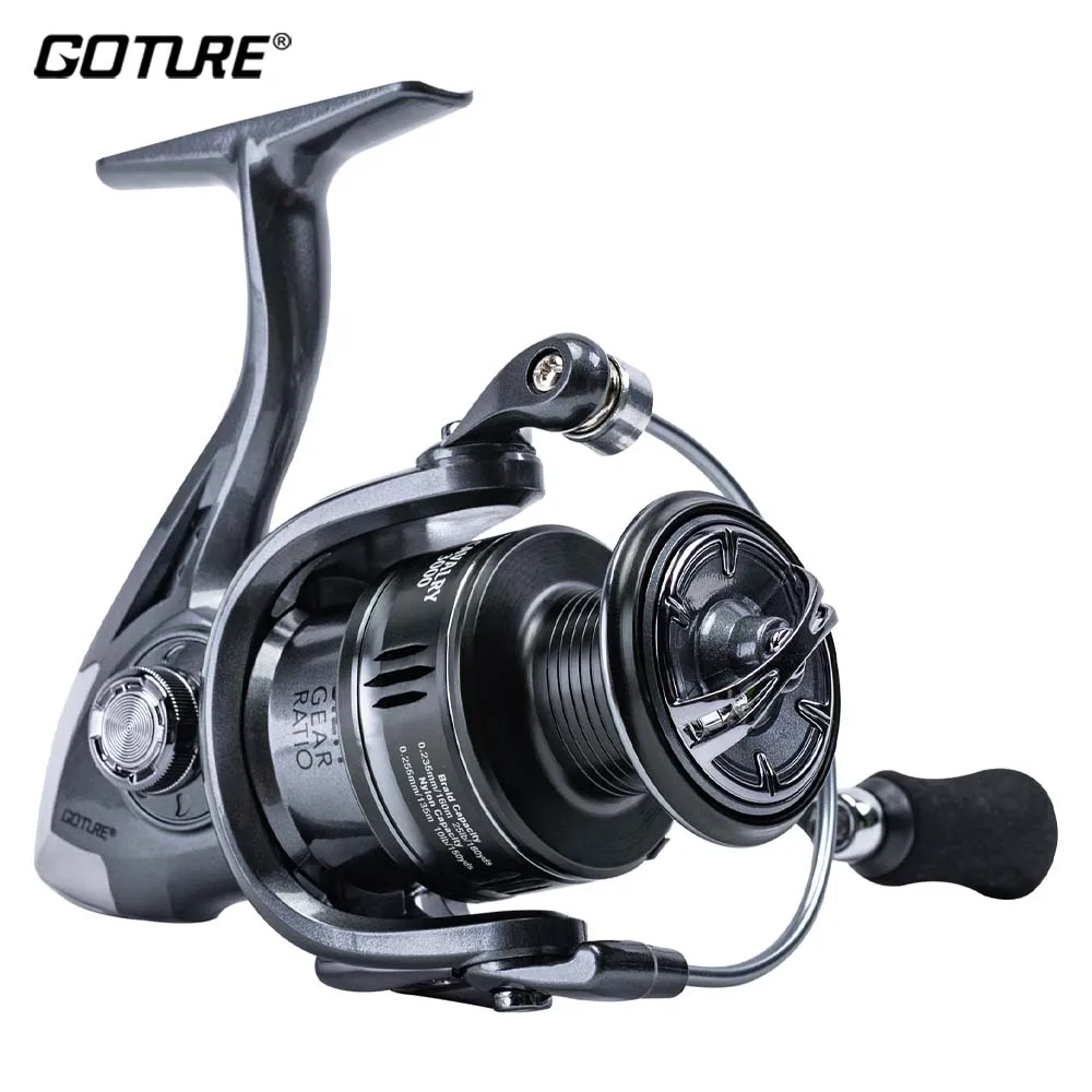 

Goture 3000 Series Spinning Fishing Reel Aluminum alloy Spool Gear Ratio 5.2:1 Carp Fishing Reel Fishing Tackle