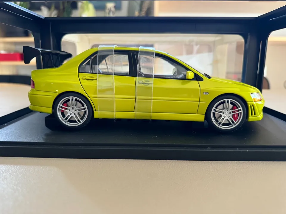 Autoart-Lancer Evo VII Yellow Carro Simulador, Edição Limitada