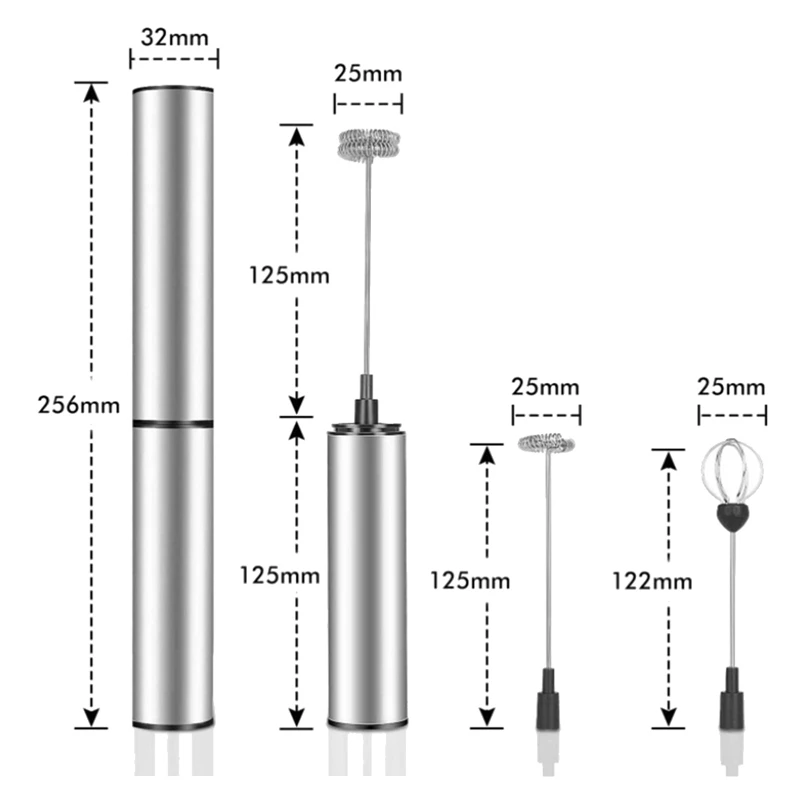 Milk Frother Handheld Coffee Frother Electric Whisk USB Rechargeable Foam Maker Bubbler Egg Beater for Hot Chocolate