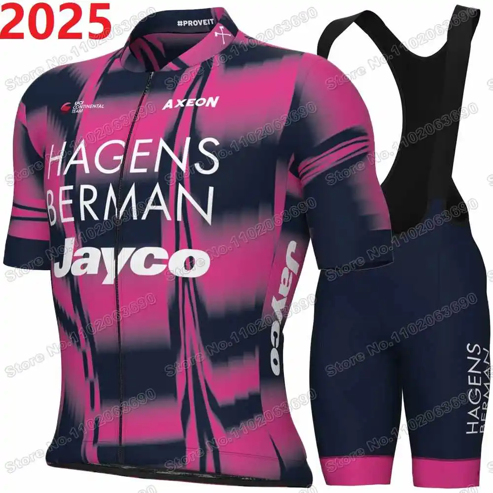 Hagens Berman Jayco Cycling Jersey Set Men Cycling Clothing Summer Short Sleeve Kit Road Bike Shirt Suit Bicycle Bib Shorts