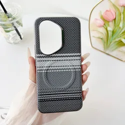 Huawei Honor 400 Pro Carbon Fiber Magnetic Wireless Charging Protective Case - Honor 400 (China) (Black)