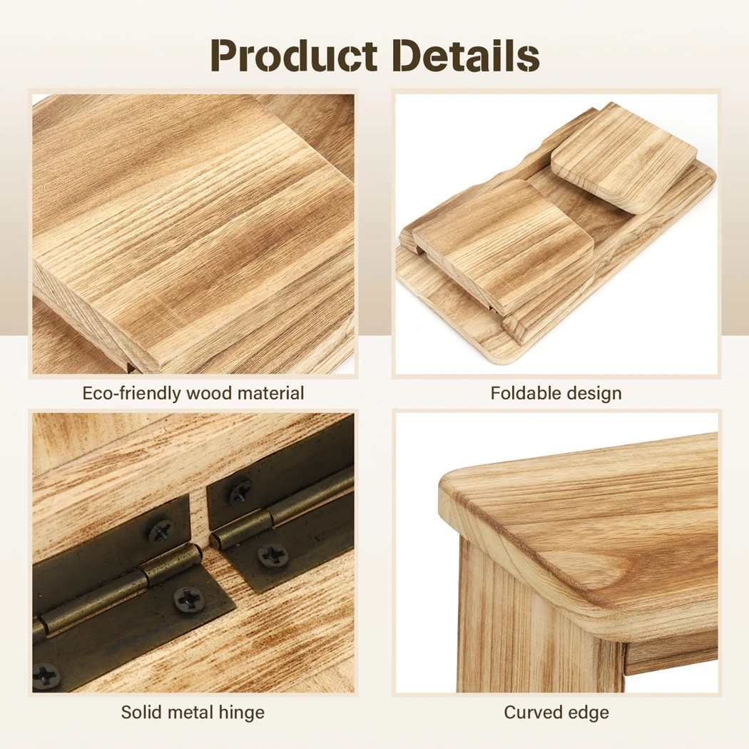 Foldable Wooden Ergonomic Meditation Kneeling Bench
