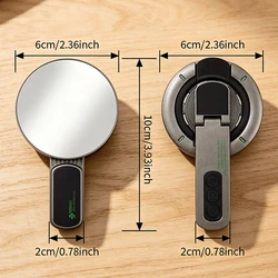 Dual - Sided Magnetic Phone Ring Stand with 360° Rotation and Decompression Function (GRAY)