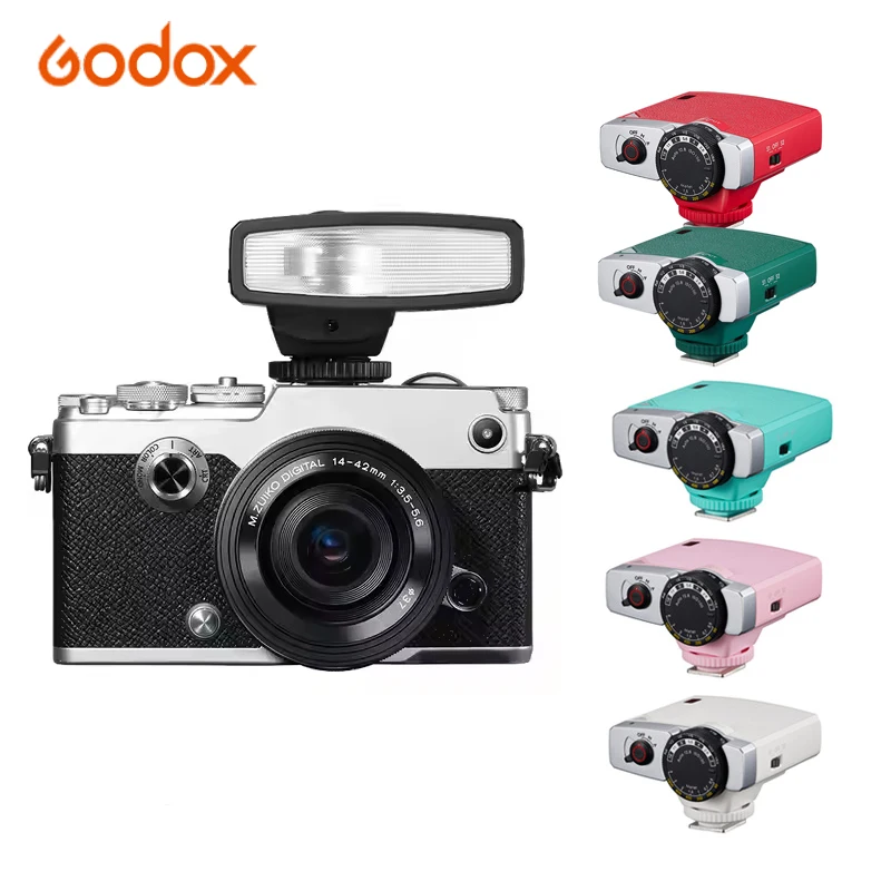 Godox Lux Junior Camera Flash Gn12 6000K ± 200K 7 Livelli Flash Speedlite Trigger Per Canon Nikon Fujifilm Olympus Sony Camera