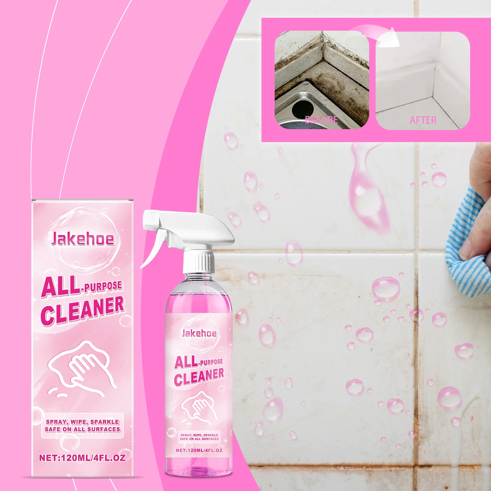 Gentle cleaning kitchen appliance desktop stains multifunctional household cleaner