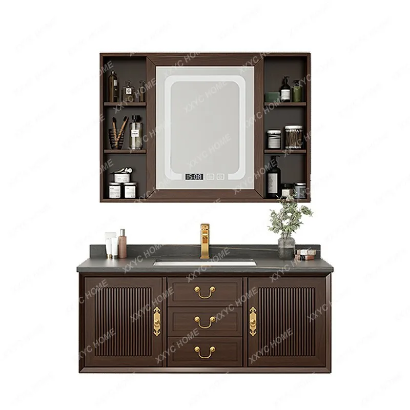 

Oak Ceramic Whole Washbin Bathroom Cabinet Combination Bathroom Washbasin Cabinet Bathroom Cabinet
