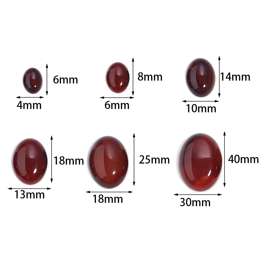 Natural Stone Oval Cabochon Beads