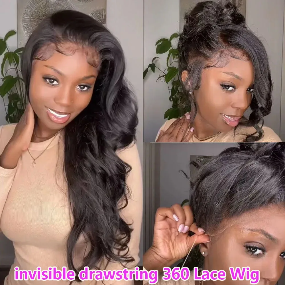 Hidden Strap Body Wave 360 HD Full Lace Front Wigs 4