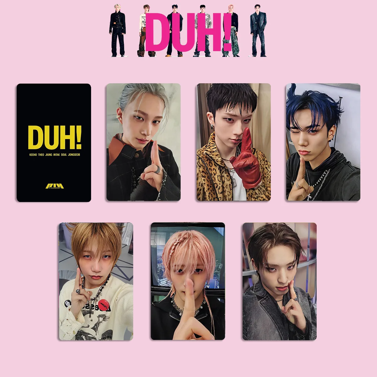 6Pcs/Set Kpop P1HARMONY DUH Album Photocards List INTAK THEO