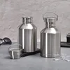 2000ML Large Capacity Sports Water Bottle Single Wall Stainless Steel Kettle Travel Outdoor Portable Flasks Cycling Drinkware