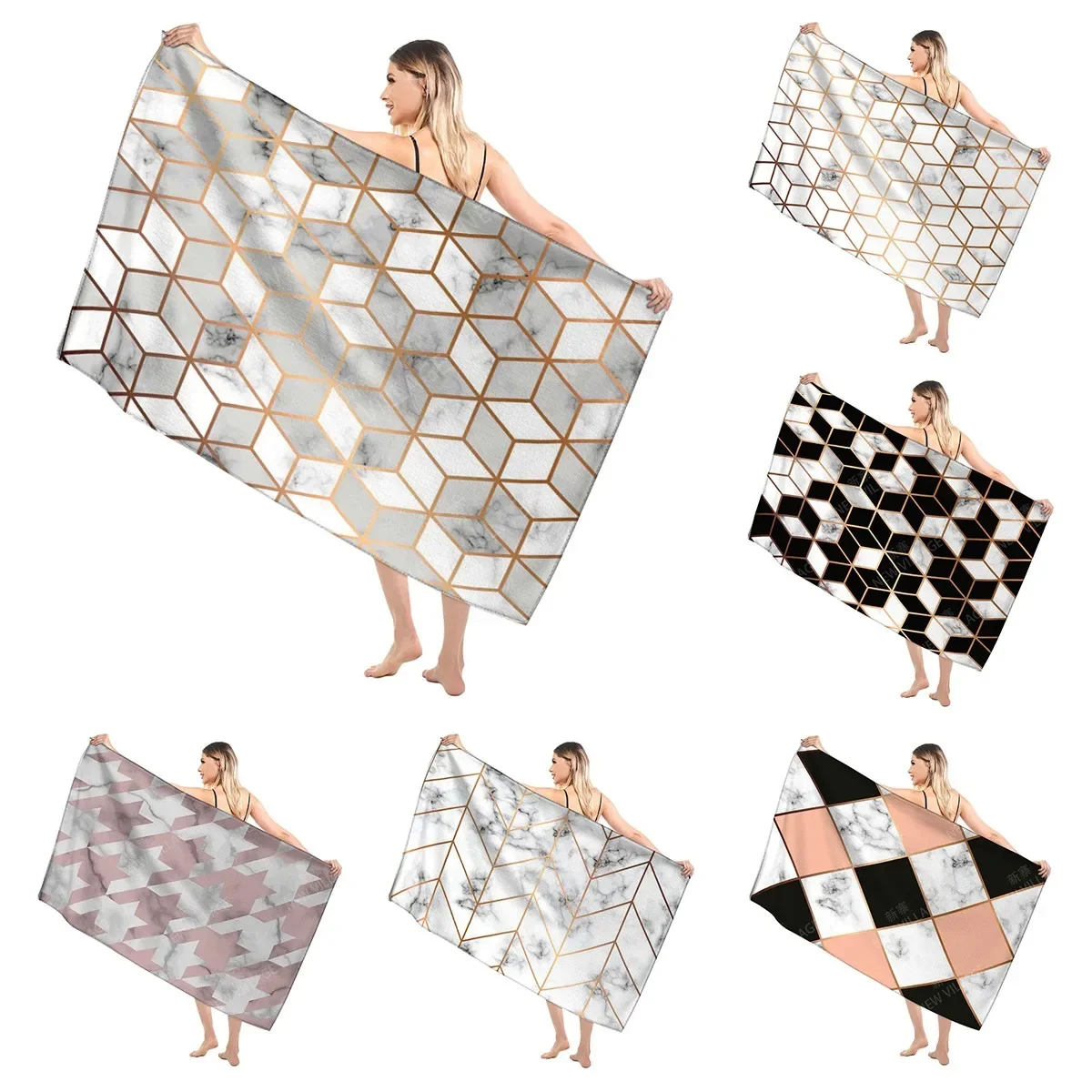 

Home bath towels for the body Marbling towels bathroom quick drying microfiber beach towel man and women large sports towel