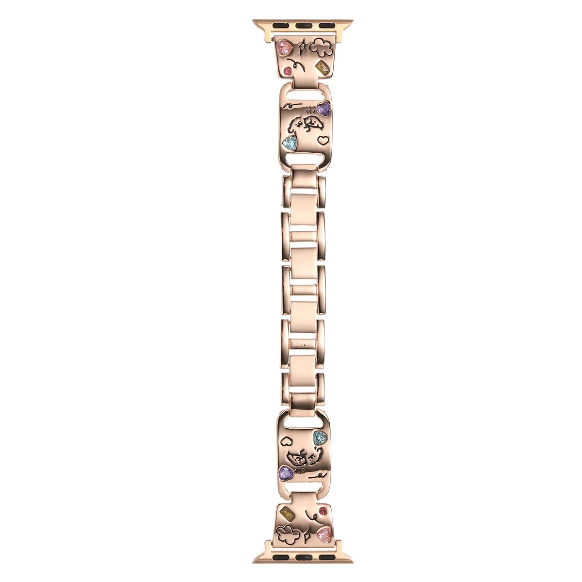 Bracelet de montre pour iWatch 42/44/45/46/49 mm 38/40/41 mm Bracelet de montre tendance en métal pour montres de la série Ultra2 Série 10/9/8/7/6/5/4/3/2/1_voghion.com