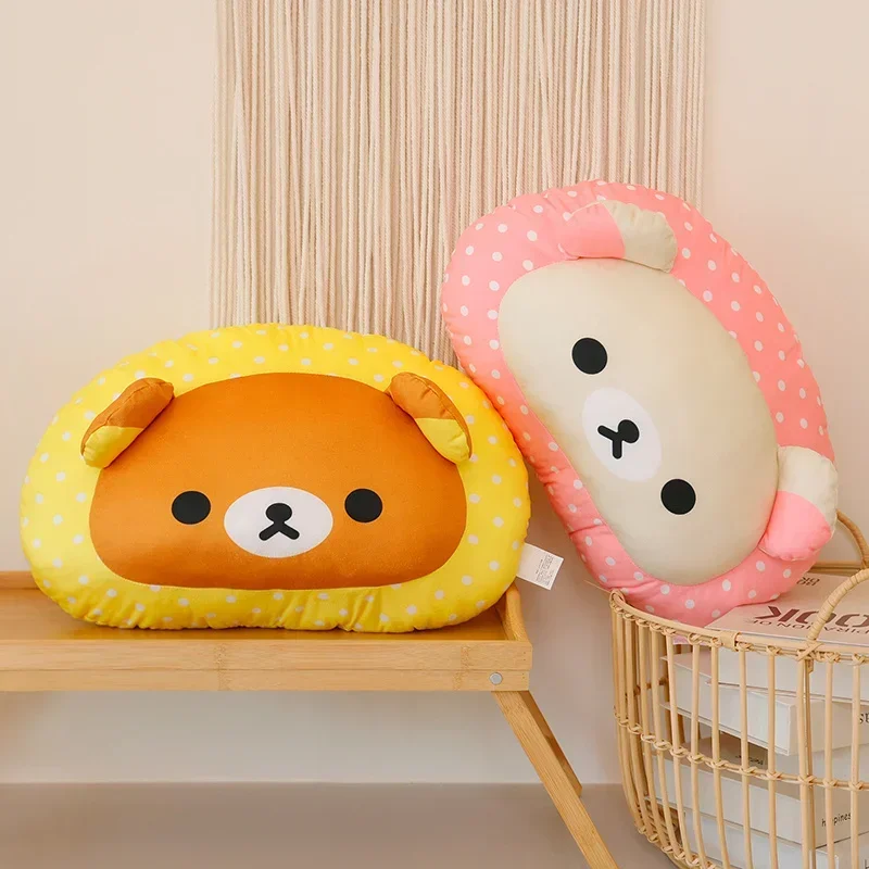 Rilakkuma Kawaii Bear Stuffed Doll Soft Sofa Pillow Anime Nap Cushion Bedroom Decor Xmas Gift for Girlfriend