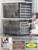 Household quilt storage box transparent acrylic large capacity bedroom organizing box Office Desktop Organizer Hoder 24*18*16cm 2