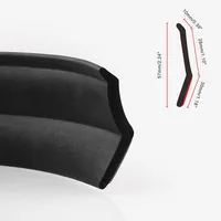Universal Car Front Bumper Lip Splitter Spoiler Rubber Skirt Protector BodyTrim Bumper Lip Strip Car Side Lip Exterior Mouldings 5
