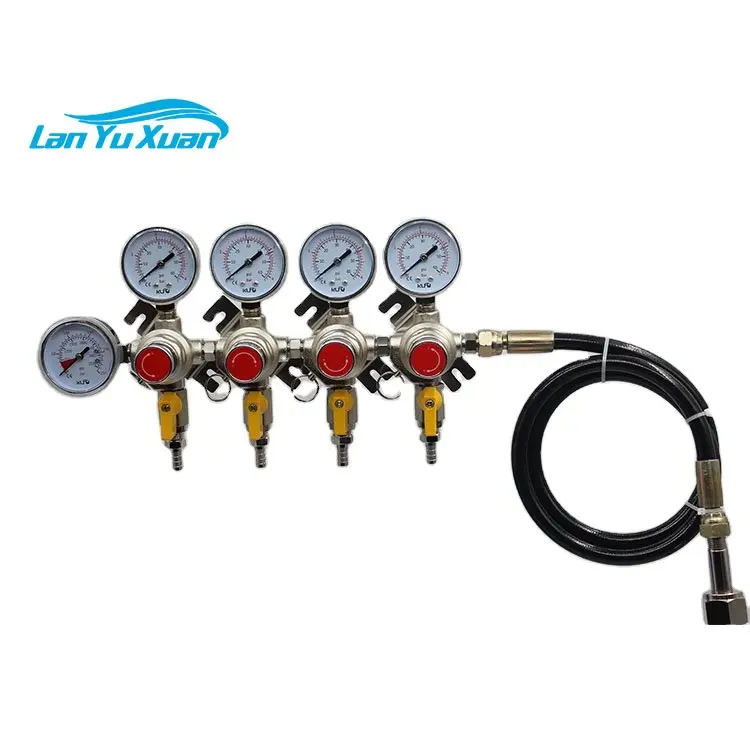 Wholesale Primary Beer Co2 Gas Regulator Beer Co2 Adjustable Pressure Regulator Beverage Pressure Regulator custom custom supermarket beverage pos fluted paper showcase display rocks beer drinks up cardboard floor display shelves stan