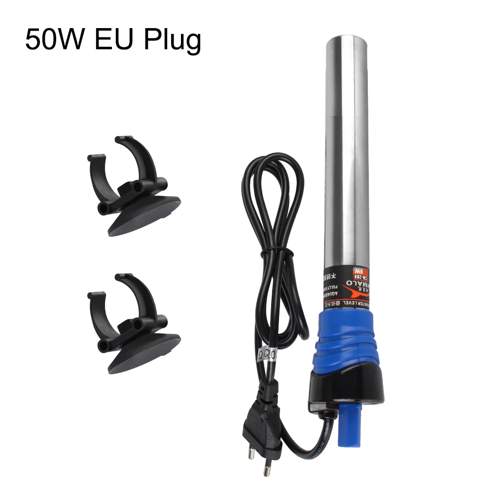 Adjustable Temperature 220V EU Plug Aquarium Heater - 50W/100W