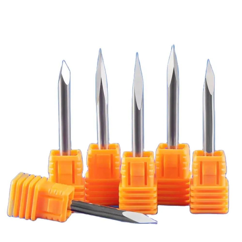 

WeiTol 5A 1PCS 4MM V shape Carbide PCB Board 0.1mm 30 Degree Engraving Bits CNC Router Tool