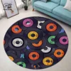 Music VINYL RECORD Custom Name Circle Round Rug 3D Area Rug Non-slip Mat Floor Dining Room Living Room Soft Bedroom Carpet -1 5