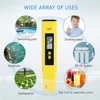 TDS Meter Digital Water Tester High Accuracy Digital 0-14 PH Meter Tester 0-9990ppm TDS&EC LCD Water Purity PPM Aquarium Filter 6