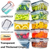 10PCS Food Storage Set - Airtight Snap Lid Containers for Meal Prep, Kitchen and Pantry Microwave safe Lunch Box BPA-Free 1