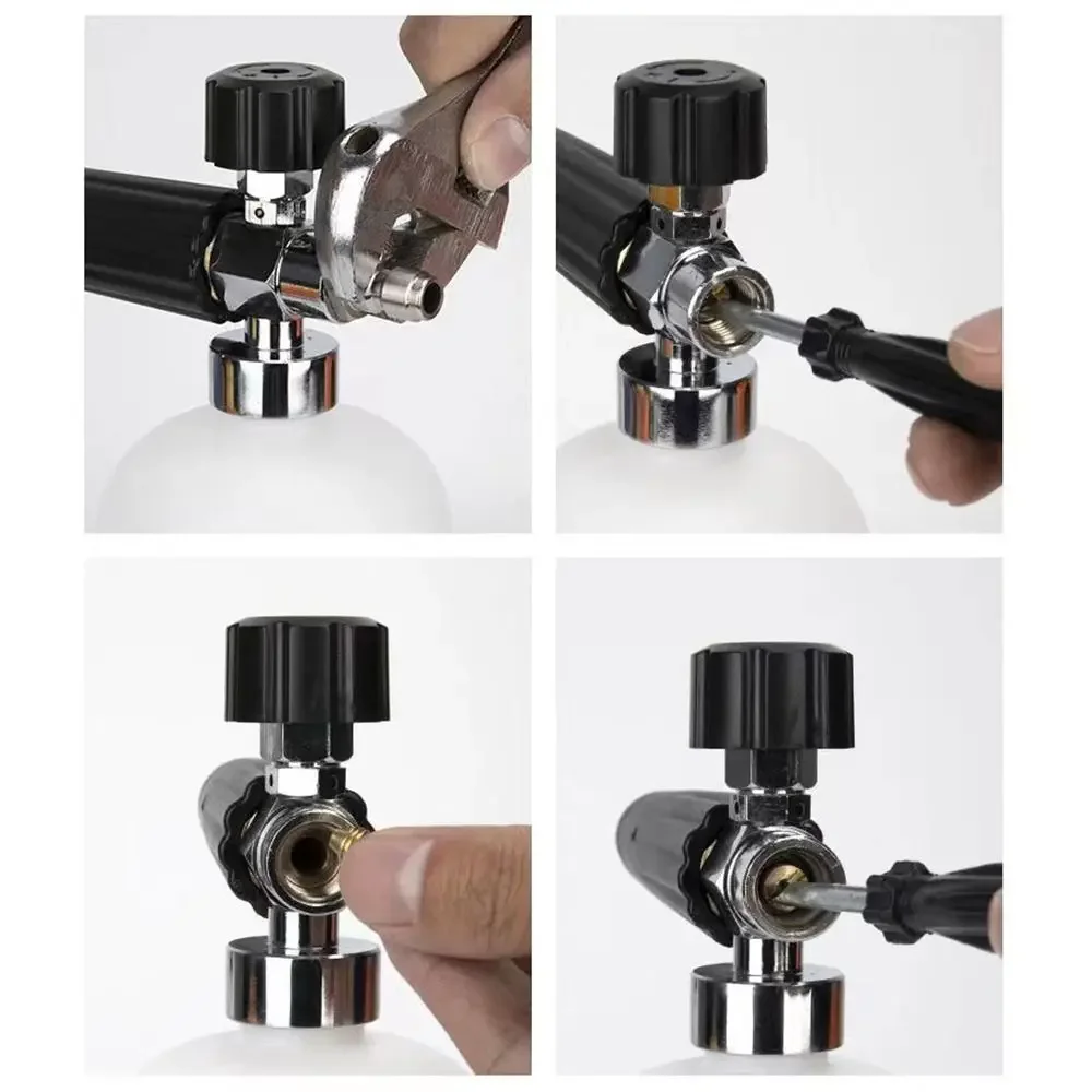 고압 세척기 스노우 폼 노즐, 0.8-1.4mm 스프레이 코어 오리피스 워셔 팁 (자동차 세척 액세서리용)