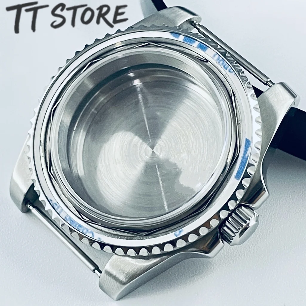 Silver 40mm Watch with Ceramic Bezel and Sapphire Case