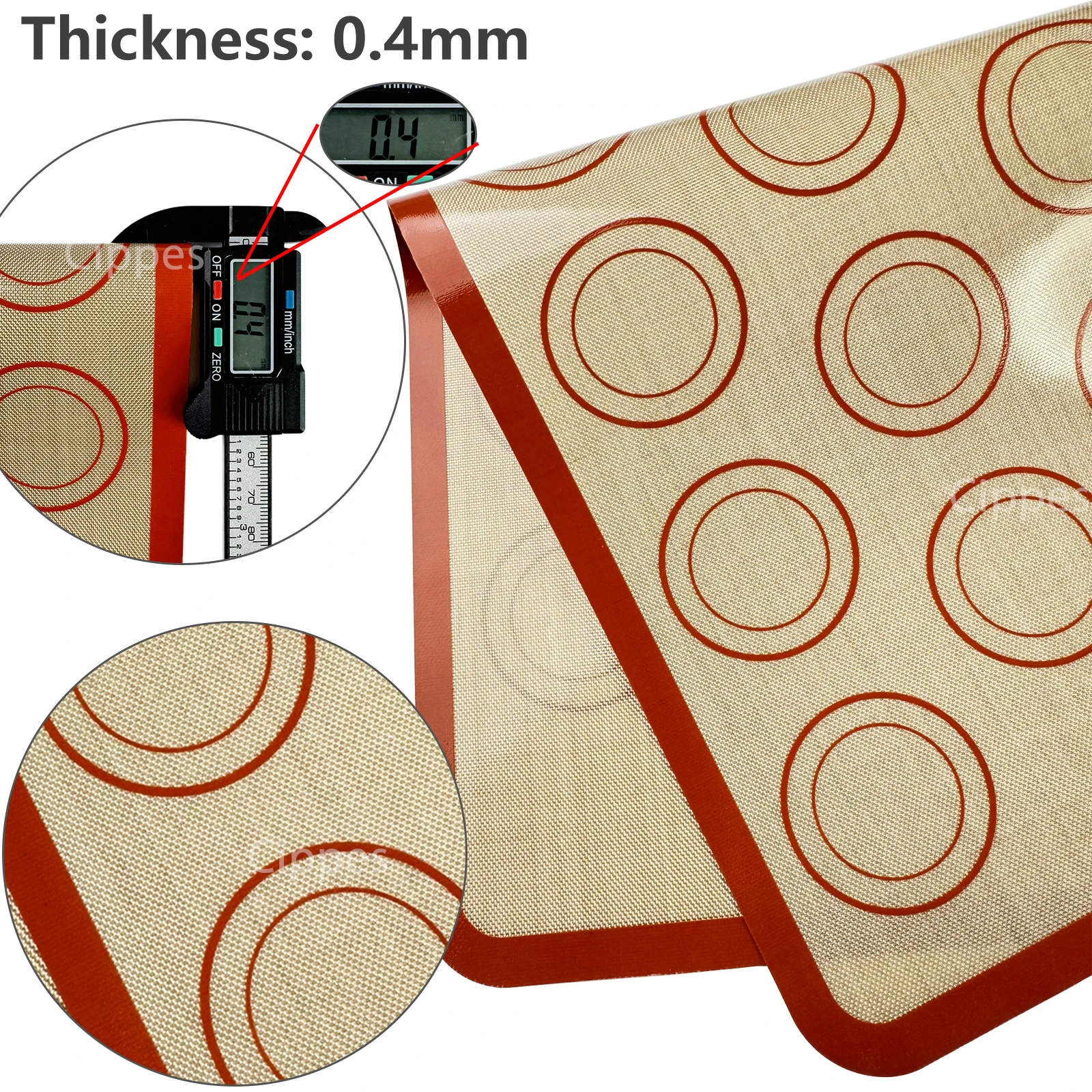 Reusable 0.4mm Silicone Baking Mat – Non-Stick Oven Liner 3