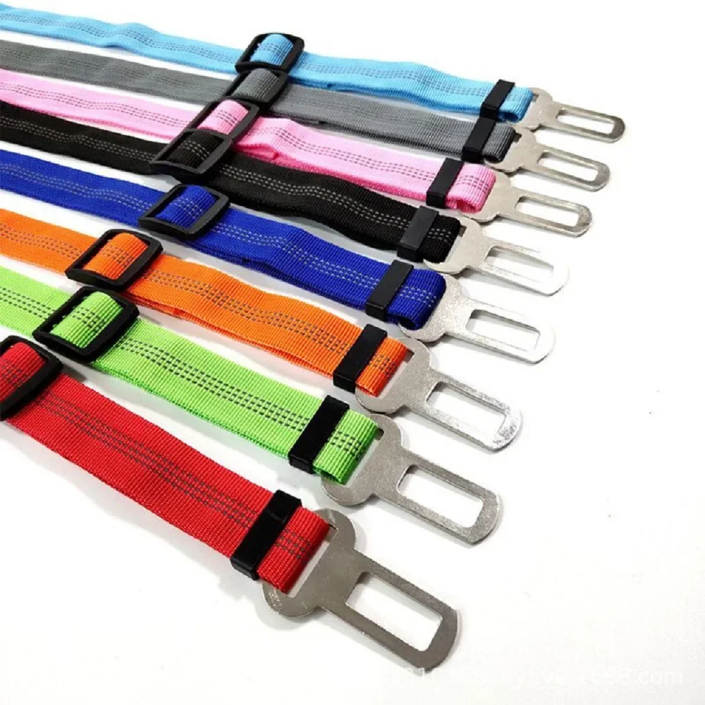 Dog Seat Belt Car Reflective Elastic Retractable Leash Pet Cat Dog Collar
