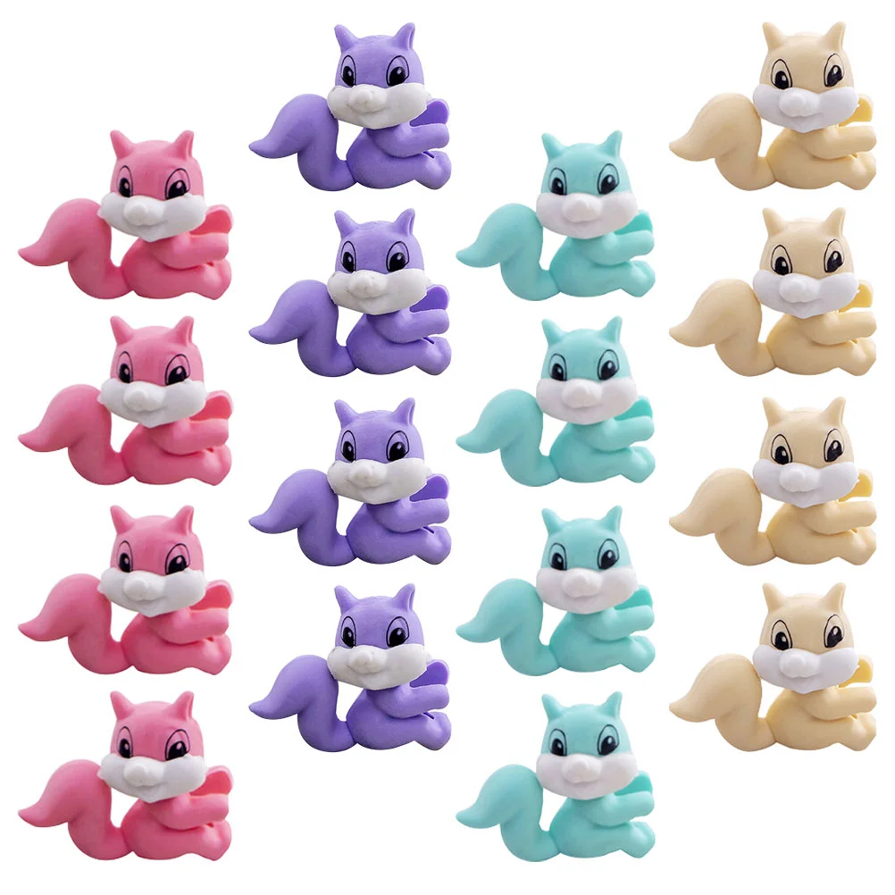 

16 Pcs Eraser Students Stationery Erasers Animal Shaped Toys Kindergarten Gift The Kids Painting Cartoon School Accessories