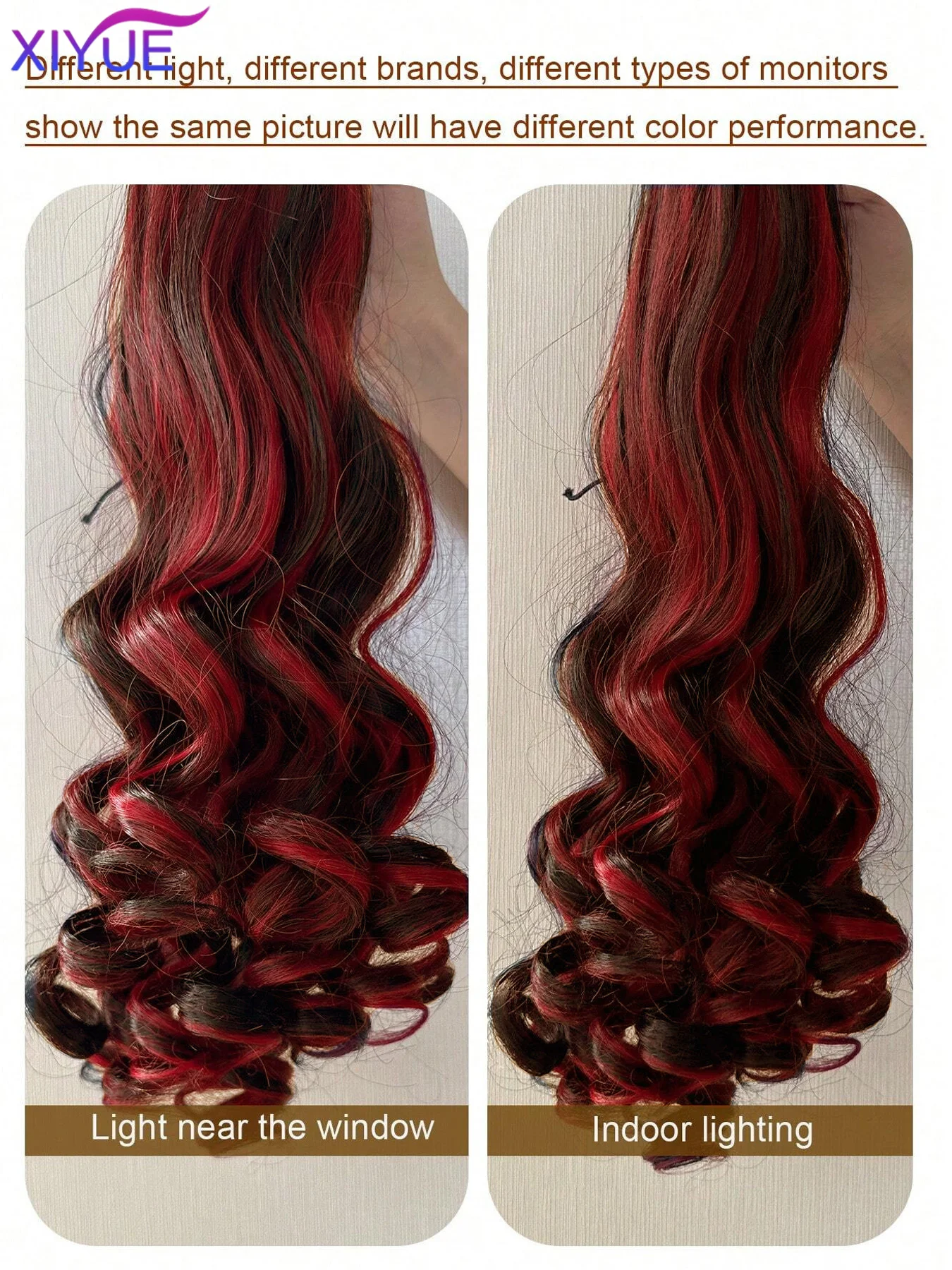 22Inch Curly Wavy Ponytail Hair Extensions Synthetic Claw Claw Clip On Ponytail Hairpieces For White Women Brown Black Red Color