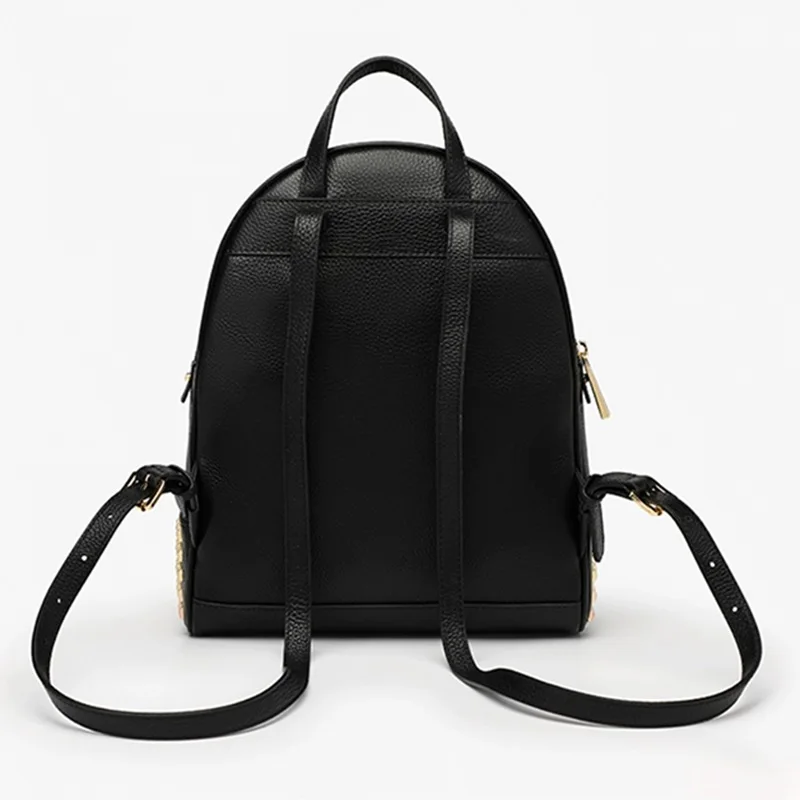 Classic solid color backpack High-end women's fashion backpack launched a new women's handbag casual backpack mobile phone bag b 2