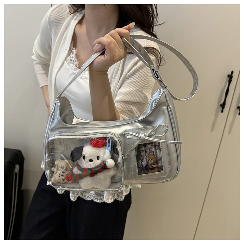 Y2k Transparent Ita Bag Versatile Trendy Doll Bag For Women Casual Purse Lolita Handbag Student Japanese Korean Crossbody Bag