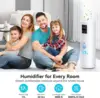 for Large Room Home Bedroom 2000 sq.ft. 17L/4.5Gal Large Humidifier with Extension Tube & 4 Speed Mist,Top Fill Whol 2