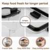 Clear Airtight Food Storage Containers with Lids, Plastic Canister for Kitchen Organizer Storage, for Flour, Sugar, Cereal, Rice 4