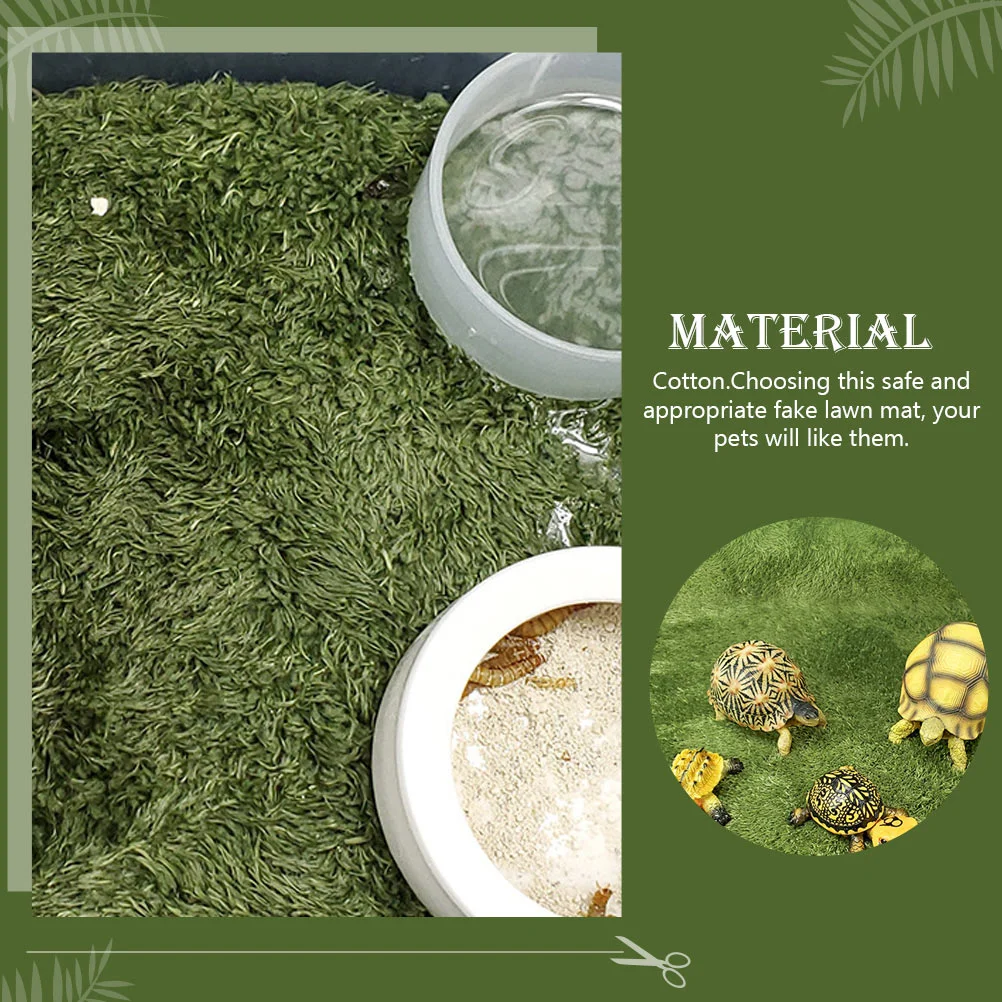 Reptile Bedding Material Reptile Carpet Reclining Pet Carpet Lawn Tortoise Terrarium Turtle Sulayer Accessories Washable