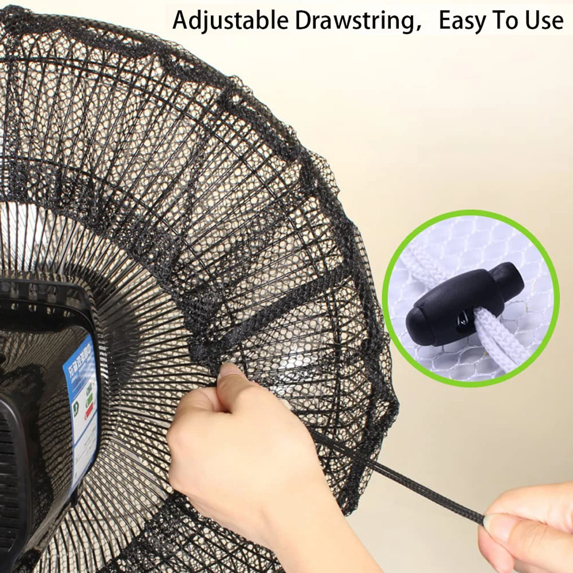 BOUSSAC 2PC White Electric Fan Covers for Baby Kids Finger Protector Safety Mesh Cover Fan Guard Home Office Dust Cover