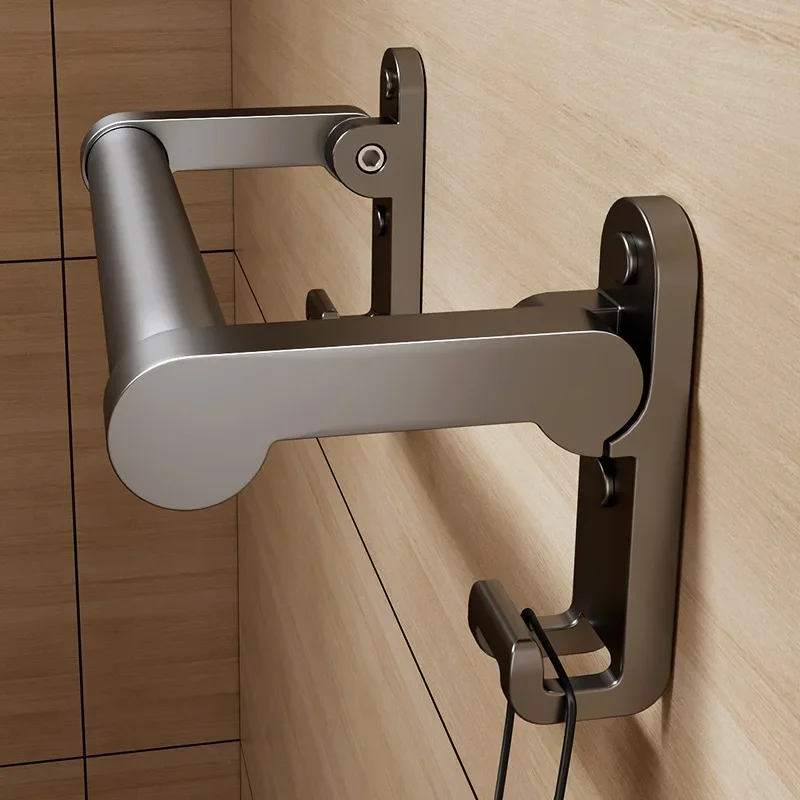 Bathroom Handrail Punch-Free Armrest Folding Bathroom Toilet Elderly Safety Toilet Armrests Railing Pregnant Women Non-Slip Handle